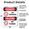Signmission No Smoking Danger Sign, Plastic, 10in W x 14in L, 2PK OS-2PACK-DS-P-1014-VS-1469 - alternate 6